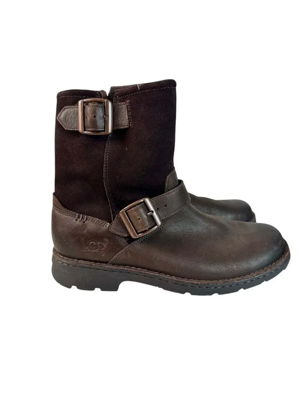 UGG Messner Biker Pull On Boots 1007797 Mens Size 7.5 Moto Winter Sherpa Lined